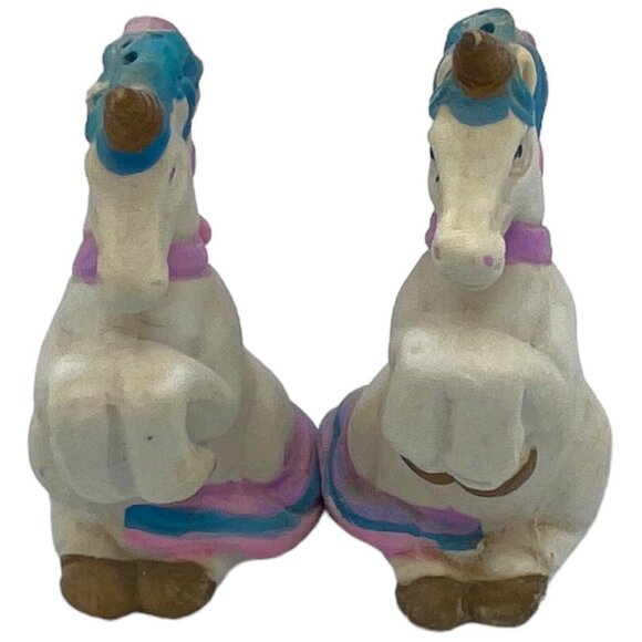 Porcelain Ceramic Pastel Unicorn Salt and Pepper Shaker Set Fantasy Collectible - Picture 2 of 9